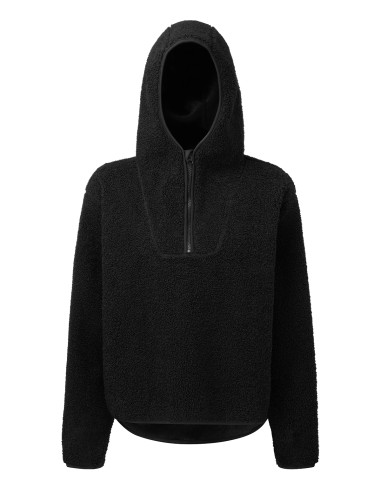 TRI-TR089-Sweat à capuche zippé sherpa avec fermeture éclair 1/4 pour femme TriDri®